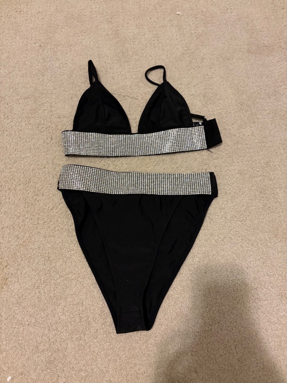 Sparkly black bikini